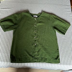 Me & Arrow linen boxy button up